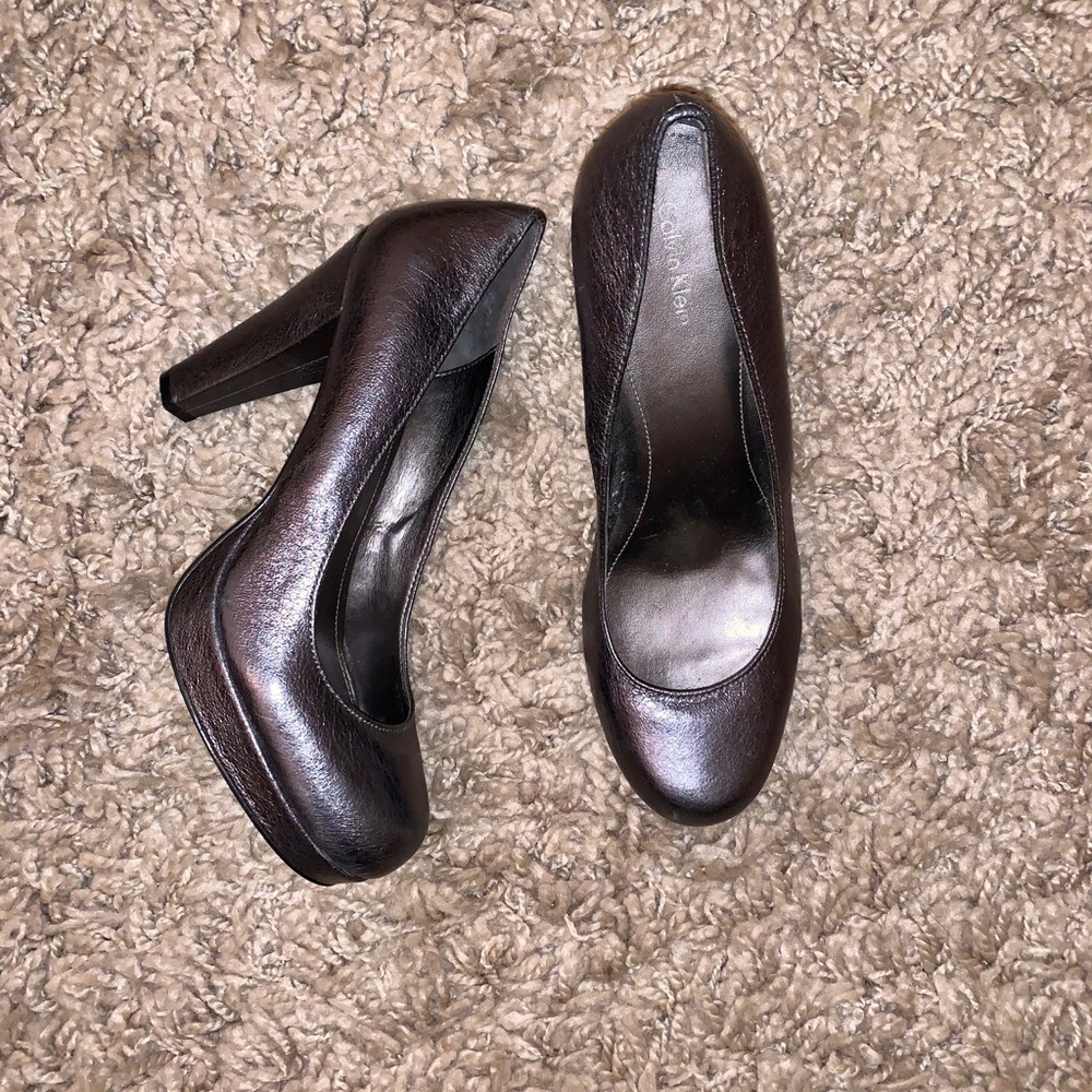 Calvin Klein Metallic Heels